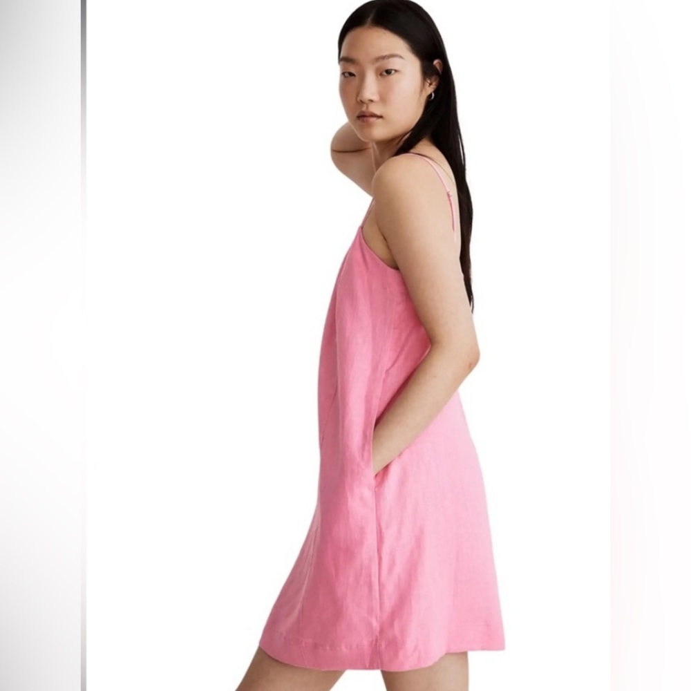 Madewell Linen Mini Dress, Size 6. 100% Linen